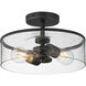 Livingston 2 Light 11.75 inch Black Flush Mount Ceiling Light