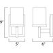 Tetra 1 Light 6 inch Satin Nickel Bath Vanity Wall Light in White Linen