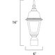 Builder Cast 1 Light 15.75 inch Black Outdoor Pole/Post Mount
