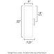 Outpost 2 Light 22 inch Brushed Aluminum Outdoor Wall Mount