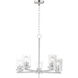 Corona 5 Light 22 inch Satin Nickel Single-Tier Chandelier Ceiling Light in Clear