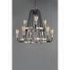 Haven 9 Light 27 inch Black/Satin Nickel Multi-Tier Chandelier Ceiling Light