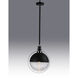 Axiom LED 12.25 inch Black and Satin Nickel Single Pendant Ceiling Light