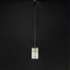 Sleek 1 Light 4 inch Antique Brass and Black Mini Pendant Ceiling Light