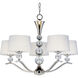 Rondo 5 Light 31 inch Polished Nickel Single-Tier Chandelier Ceiling Light