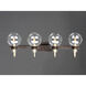 Bauhaus LED 33 inch Bronze and Satin Brass Bath Vanity Wall Light