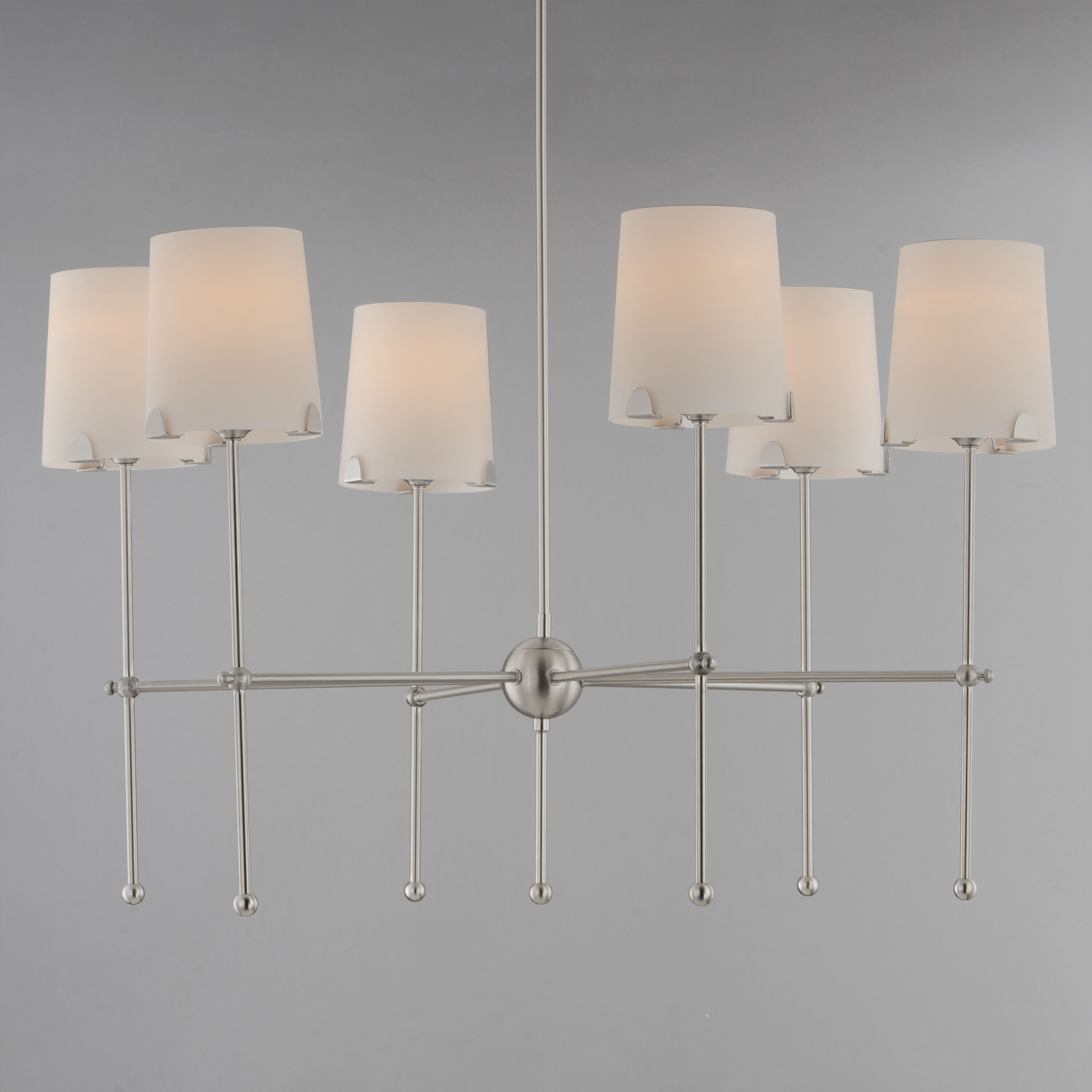 Huntington 6 Light 34 inch Satin Nickel Chandelier Ceiling Light