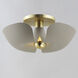 Poppy LED 17.75 inch Silver Gold and Satin Brass Flush Mount Ceiling Light