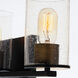 Sleek 3 Light 24 inch Antique Brass/Black Bath Vanity Wall Light
