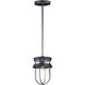 Breakwater 1 Light 7 inch Black Semi-Flush Mount Ceiling Light