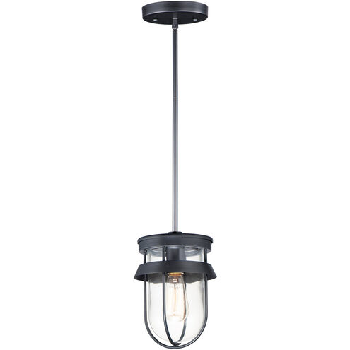 Breakwater 1 Light 7 inch Black Semi-Flush Mount Ceiling Light