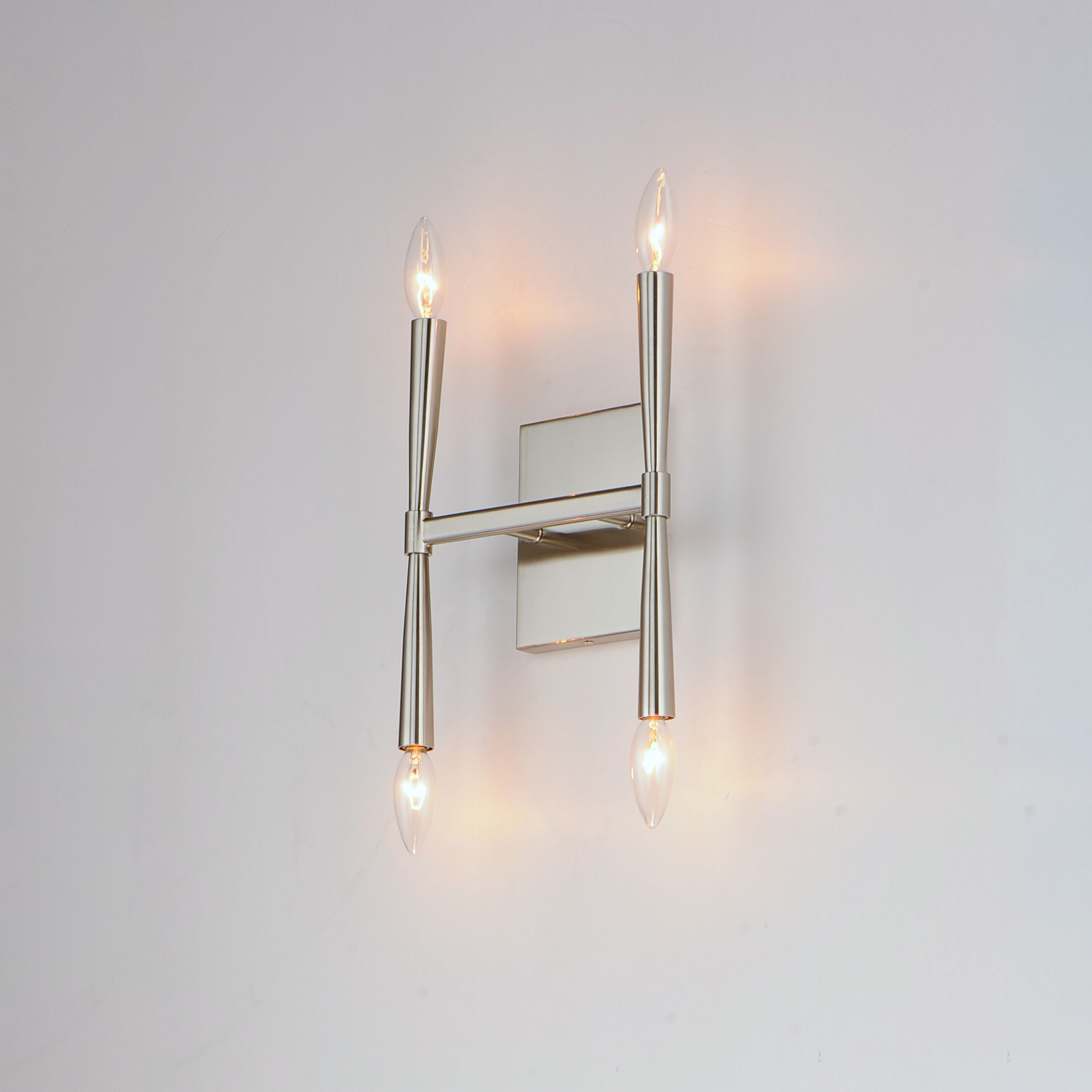 Rome Wall Sconce Wall Light in Satin Nickel