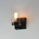 Pinn 1 Light 5 inch Black/Satin Brass Wall Sconce Wall Light