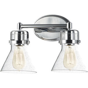 Seafarer 2 Light 15 inch Polished Chrome Bath Vanity Wall Light in With Bulb