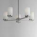 Lateral 5 Light 24 inch Satin Nickel Chandelier Ceiling Light in Satin White
