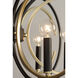 Clip 3 Light 28 inch Black/Gold Chandelier Ceiling Light