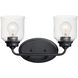 Acadia 2 Light 14.75 inch Black Bath Vanity Wall Light