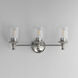 Swirl 3 Light 23 inch Satin Nickel Bath Vanity Wall Light
