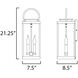 Nassau Vivex 2 Light 21.25 inch Black Outdoor Wall Mount