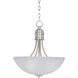 Logan 3 Light 15.5 inch Satin Nickel Invert Bowl Pendant Ceiling Light