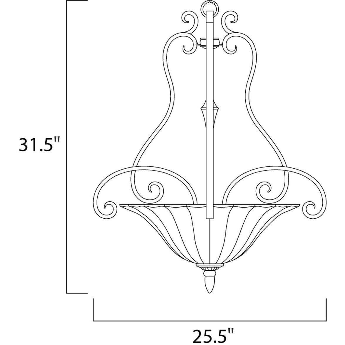 Fremont 3 Light 26 inch Platinum Dusk Invert Bowl Pendant Ceiling Light