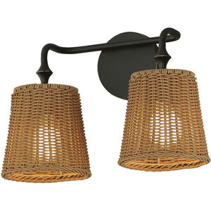 Baja 2 Light 14.75 inch Dark Bronze Bath Vanity Wall Light