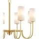 Town and Country 8 Light 34 inch Satin Brass Chandelier Ceiling Light