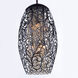 Arabesque 1 Light 7 inch Oil Rubbed Bronze Mini Pendant Ceiling Light in Cognac, 40, G9 Clear Xenon