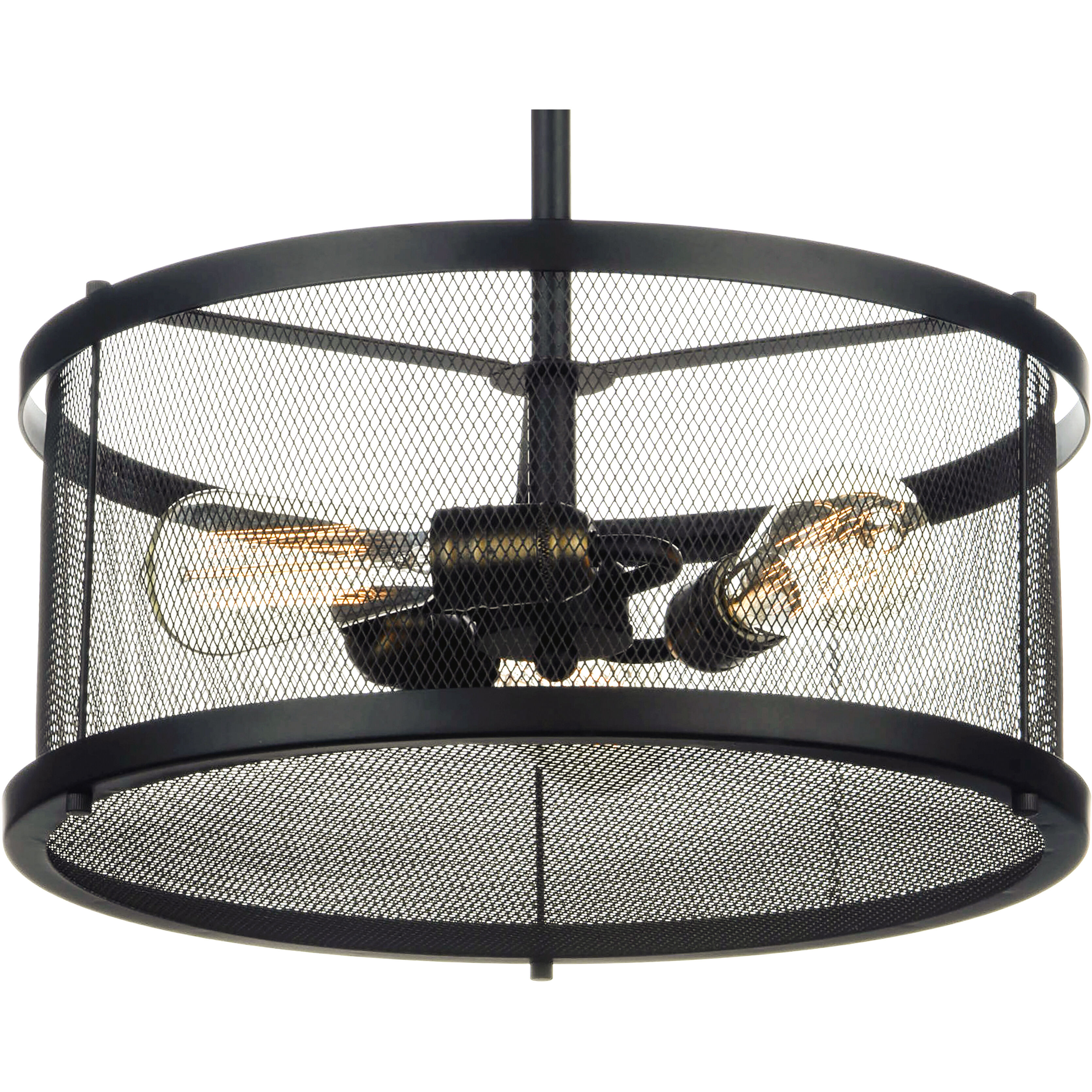 Palladium 3 Light 16.5 inch Black/Natural Aged Brass Multi-Light Pendant Ceiling Light in Medium Base