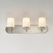 Durham 3 Light 24 inch Satin Nickel Bath Vanity Wall Light