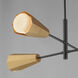 Rizzo 4 Light 33 inch Black and Antique Brass Chandelier Ceiling Light