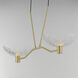 Metropolis LED 38 inch Satin Brass Linear Pendant Ceiling Light
