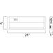 CounterMax MX-L120-DL 120 LED 21 inch Satin Nickel Under Cabinet