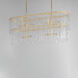 Warren Linear Pendant Ceiling Light in Gold Leaf