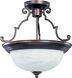 Essentials - 584x 2 Light 15 inch Oil Rubbed Bronze Semi Flush Mount Ceiling Light