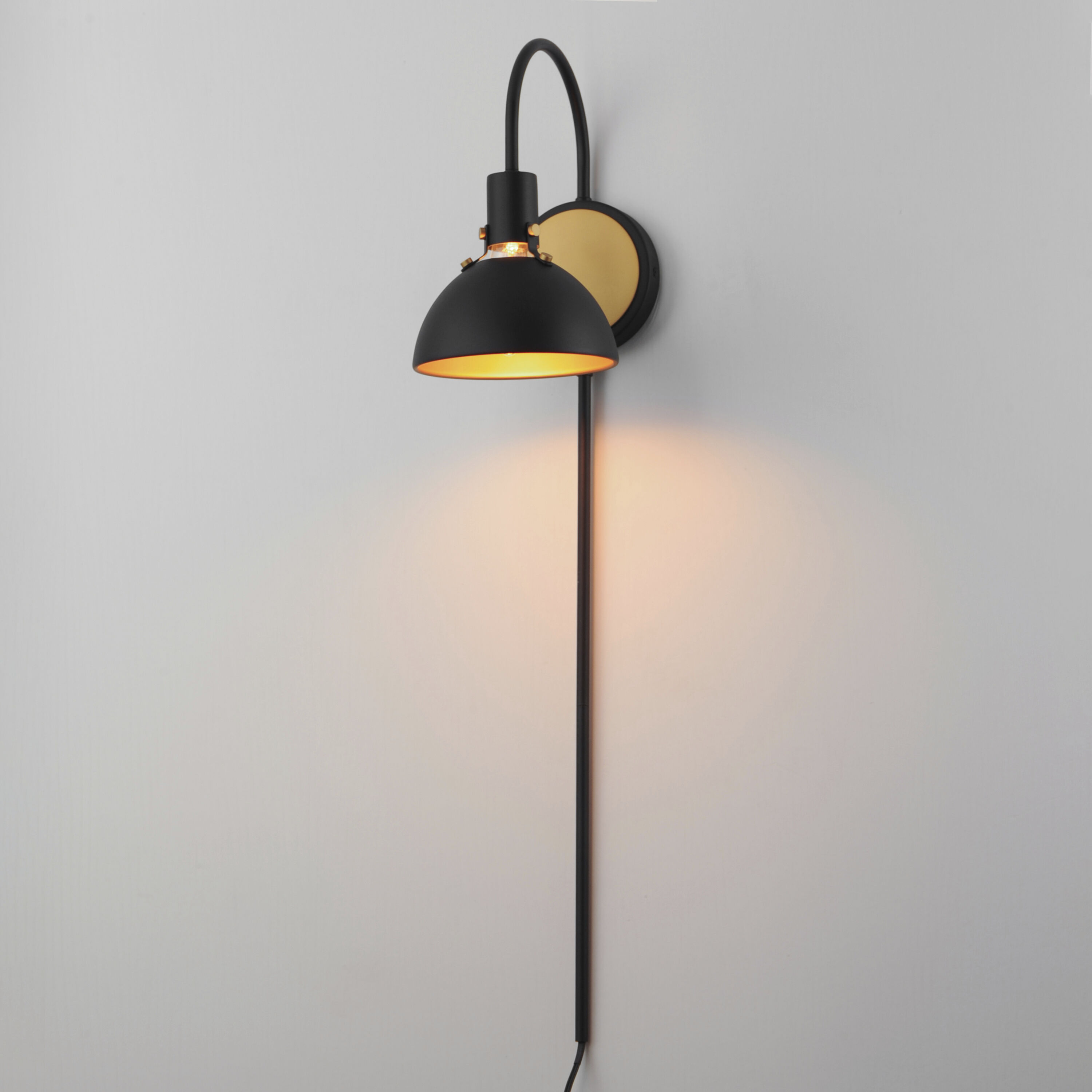 Dawn Wall Sconce Wall Light in Antique Brass and Black