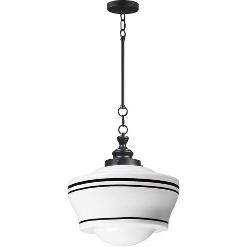 Eureka 1 Light 15.75 inch Black Single Pendant Ceiling Light