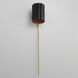 Primrose 1 Light 6 inch Gold Leaf Wall Sconce Wall Light in Matte Black