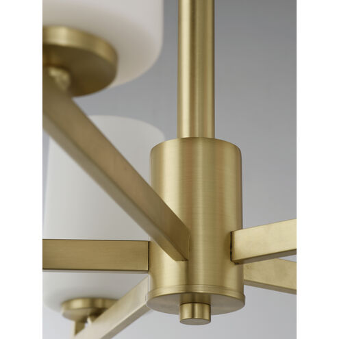 Dart 8 Light 28 inch Satin Brass Chandelier Ceiling Light