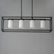 Lateral 4 Light 36 inch Black Linear Pendant Ceiling Light