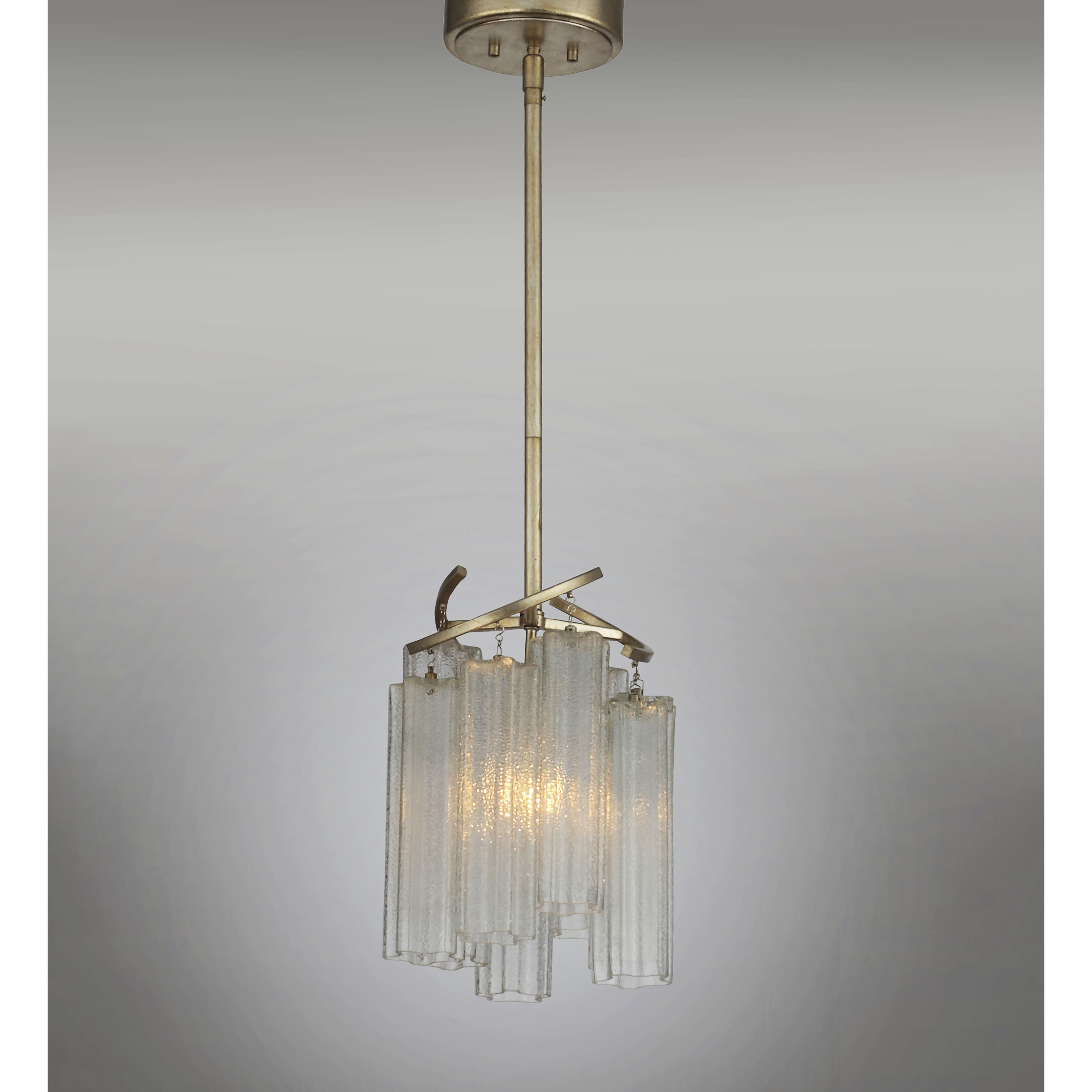 Victoria 1 Light 11 inch Golden Silver Single Pendant Ceiling Light