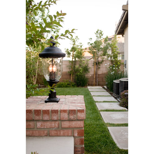 Carriage House DC 3 Light 27 inch Oriental Bronze Outdoor Pole/Post Lantern