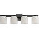 Scoop 4 Light 29.5 inch Black Bath Vanity Wall Light