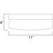Flux LED 11 inch Satin Silver Flush Mount Ceiling Light