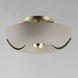 Poppy LED 17.75 inch Silver Gold and Satin Brass Flush Mount Ceiling Light