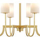 Town and Country 8 Light 34 inch Satin Brass Chandelier Ceiling Light