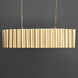 Allegra Linear Pendant Ceiling Light in Weathered Brass