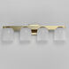 Scoop LED 29.5 inch Natural Aged Brass Bath Vanity Wall Light in Marble
