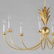 Paloma 8 Light 36 inch Gold Leaf Chandelier Ceiling Light