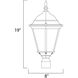 Westlake 1 Light 19 inch White Outdoor Pole/Post Mount